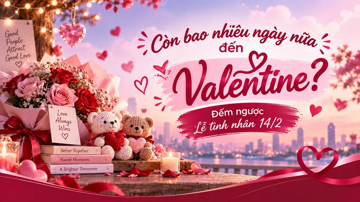 Còn bao nhiêu ngày nữa đến Valentine
