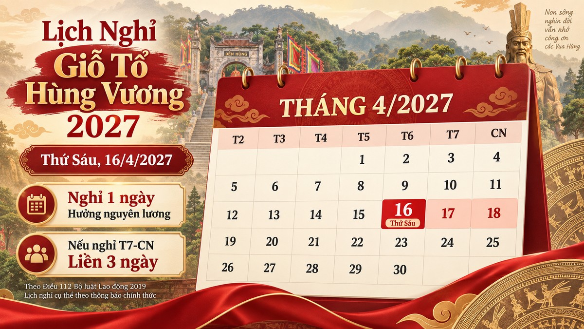 Lịch Giỗ Tổ Hùng Vương năm 2027