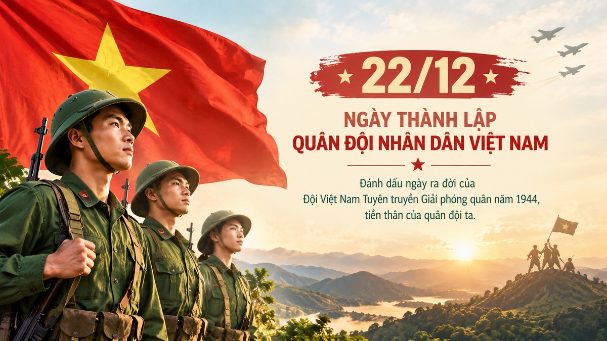 22/12 là Ngày thành lập Quân đội nhân dân Việt Nam