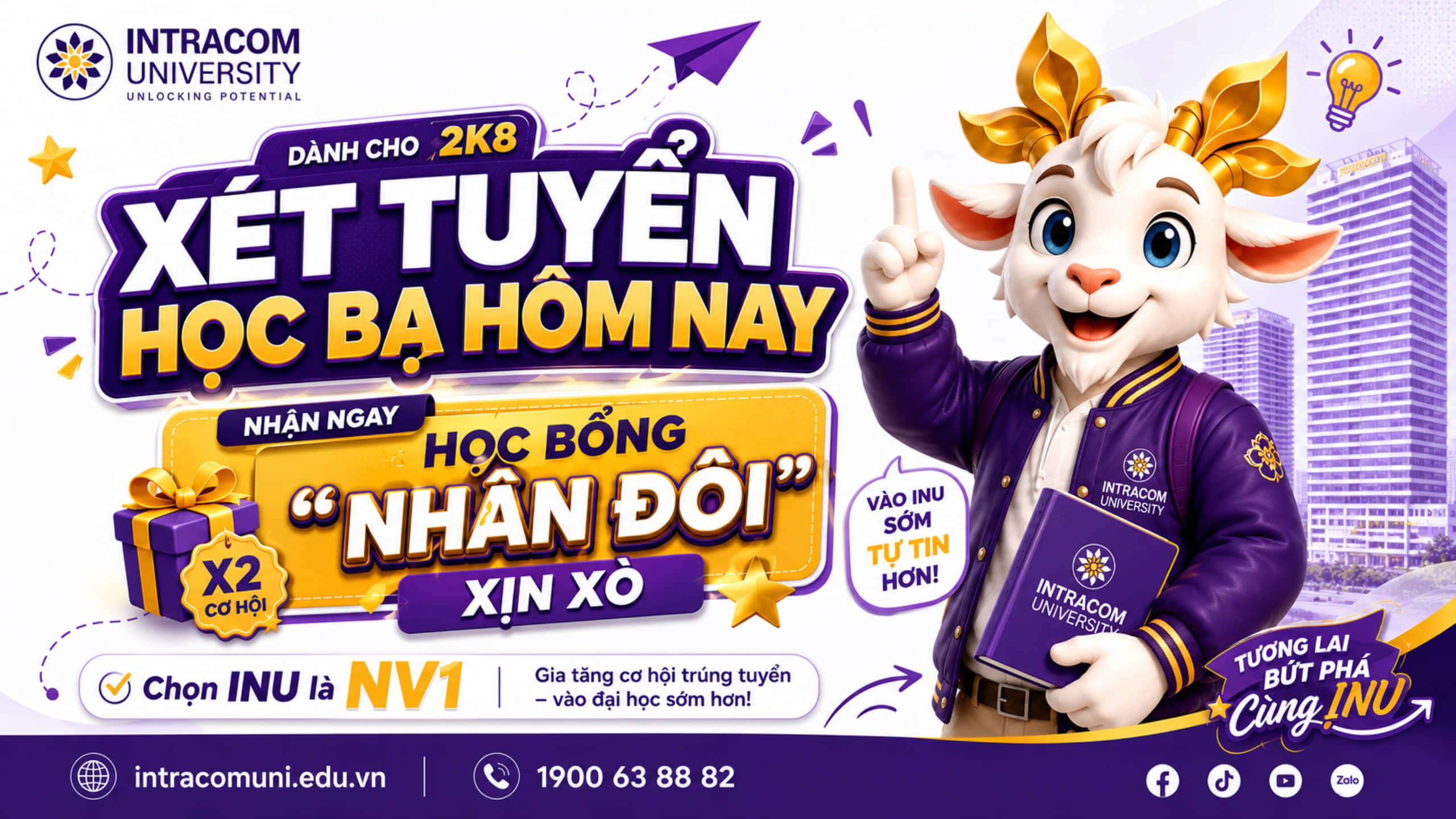 Xét tuyển học bạ hôm nay - Nhận ngay học bổng “nhân đôi” tại Trường Đại học Intracom 1 ChatGPT Image 09 48 00 23 thg 6 2026 2560x1440 1
