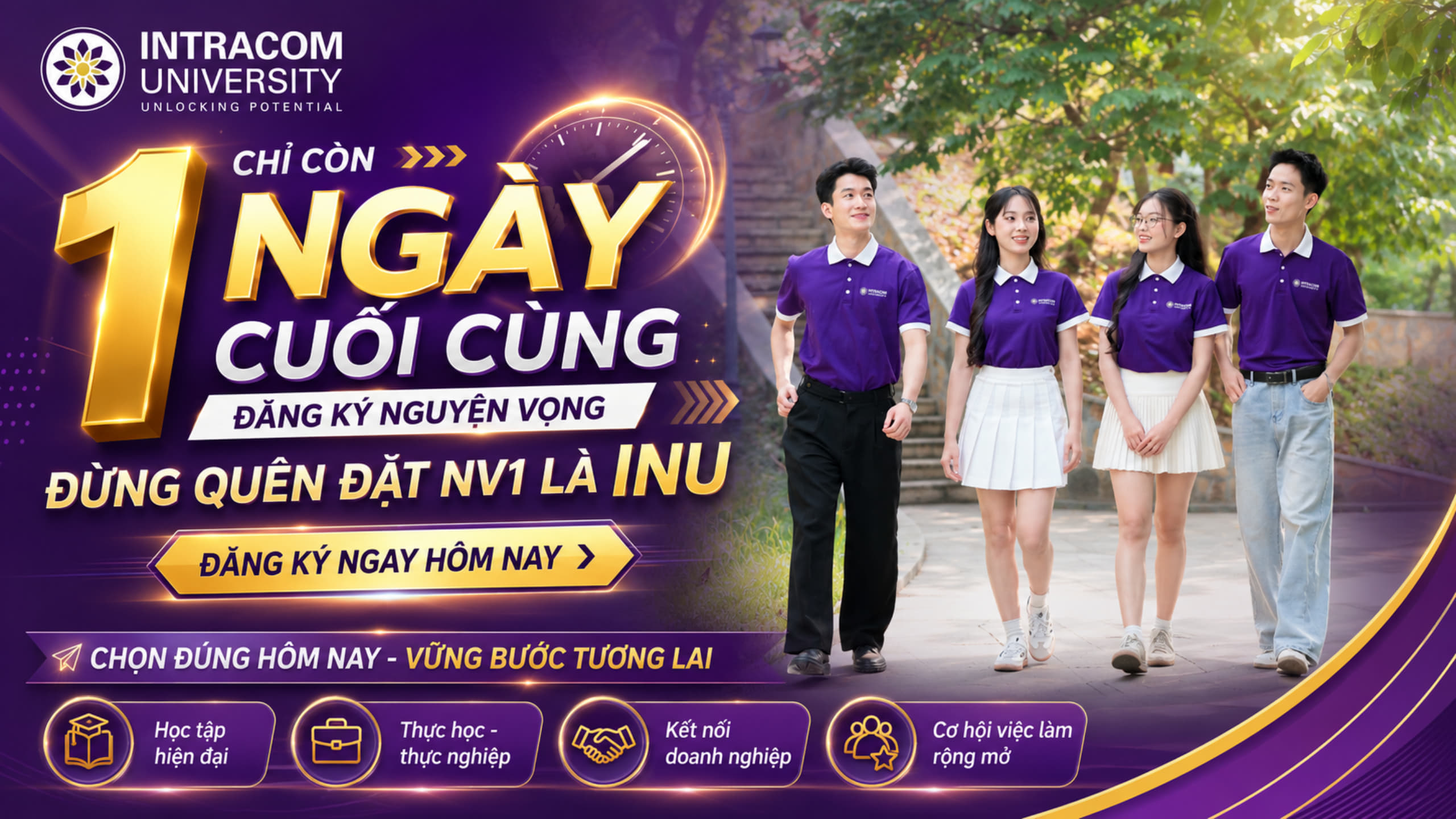 Hôm nay là ngày cuối cùng đăng ký nguyện vọng đại học 2026: Đừng quên đặt INU là Nguyện vọng 1