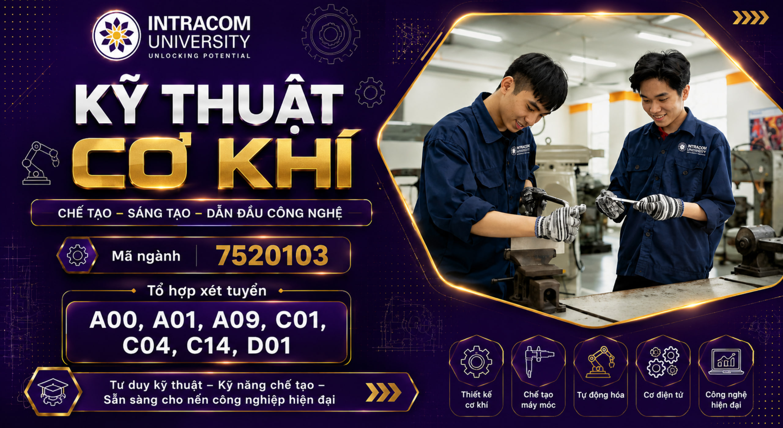 Ngành Kỹ thuật cơ khí INU: Lựa chọn cho người trẻ muốn làm chủ máy móc, công nghệ và sản xuất hiện đại