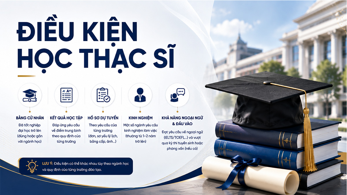 Điều kiện học thạc sĩ tại Việt Nam mới nhất 2026 2 Điều kiện học thạc sĩ tại Việt Nam mới nhất 2026