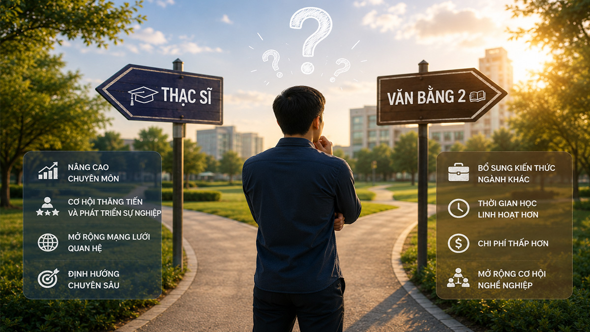 Nên học thạc sĩ hay văn bằng 2?