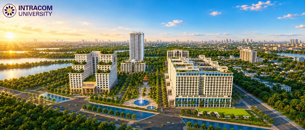Phối cảnh Tổ hợp Y tế Phương Đông, nơi đặt Phân hiệu Trường Đại học Intracom tại Hà Nội