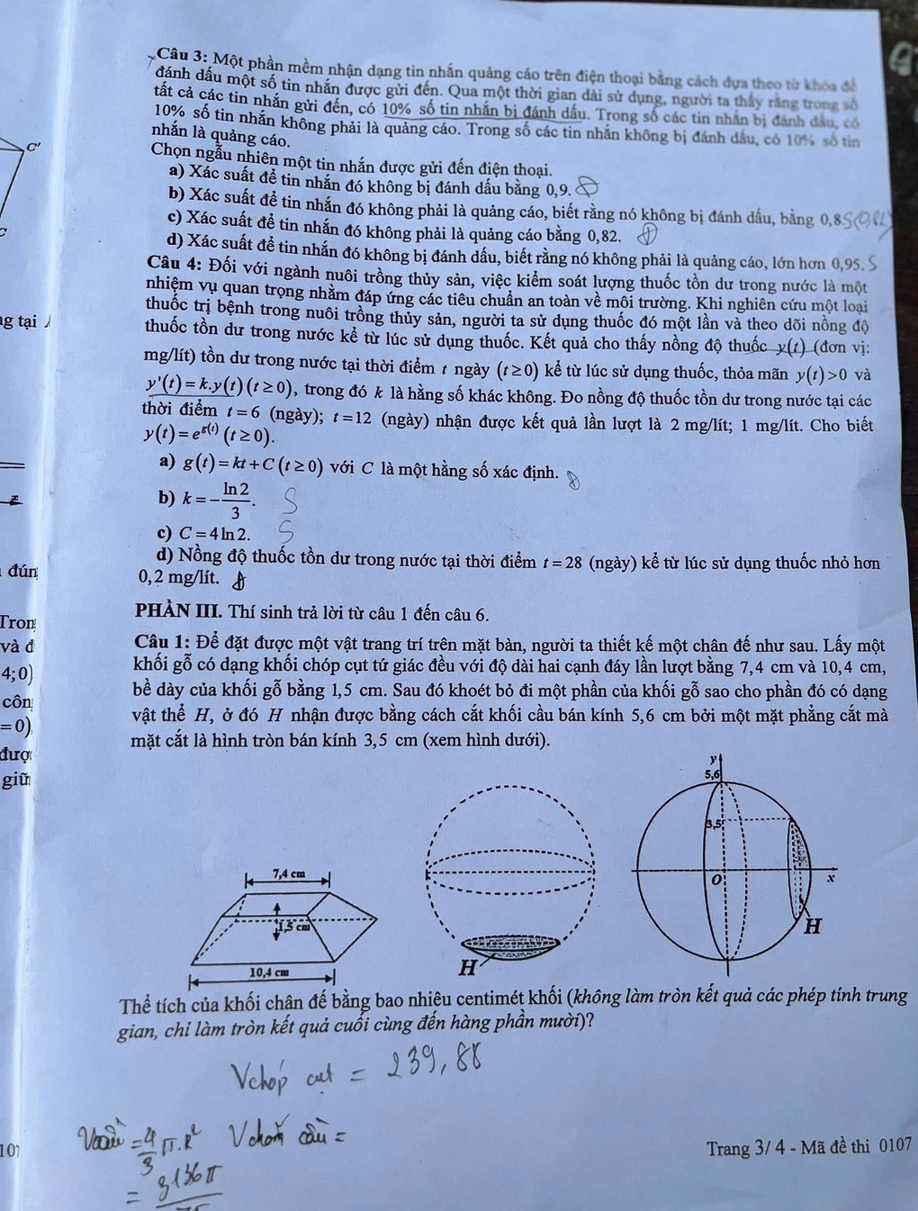 Trang 3 đề thi Toán THPT năm 2025 mã 0107